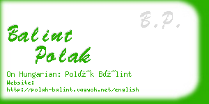 balint polak business card